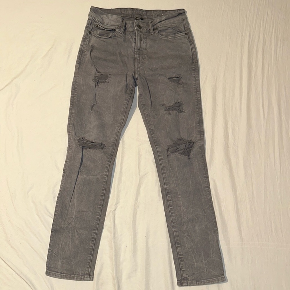 Air flex AE gray mom jeans